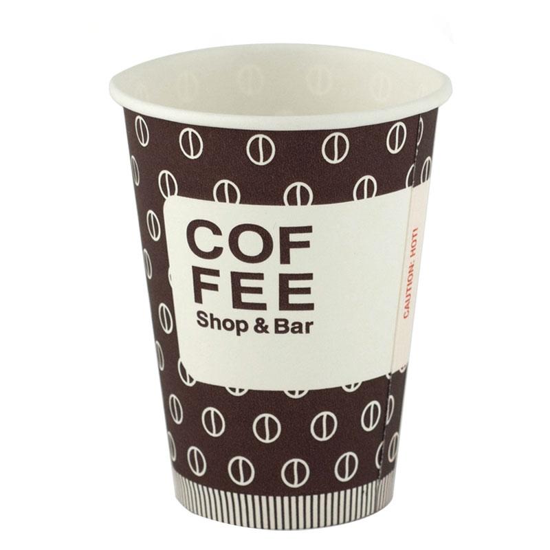 Чаши картон 200/7.5 oz ЕС Кафе-зърна трио 3000 бр.